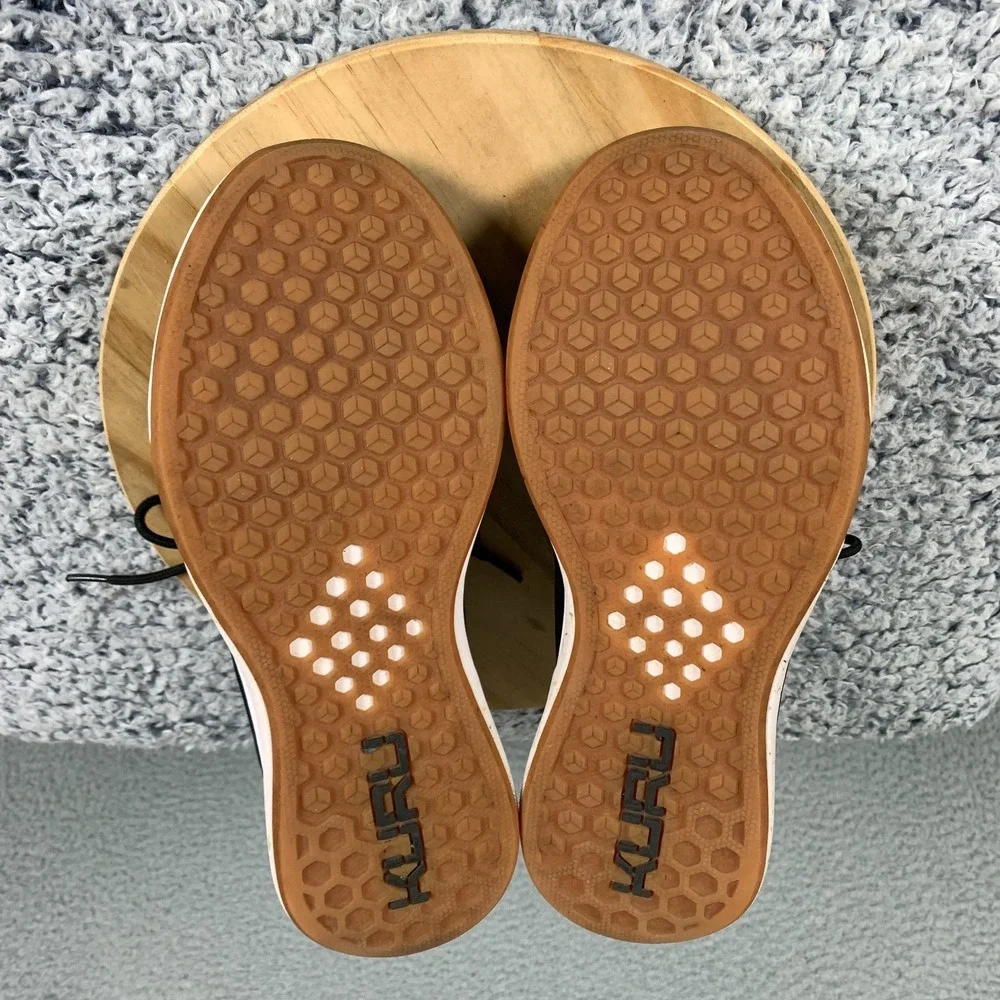 Kuru Atom Sneakers Women's 8 Black/White/Gum Mesh Athletic Running Walking Shoes